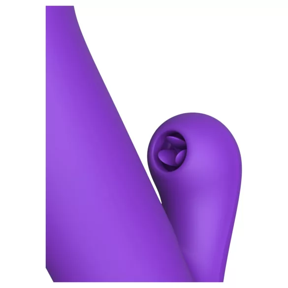 Fantasy For Her - vibrator împingător 2 în 1 și stimulent clitoridian (mov)