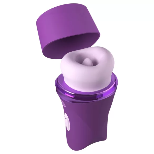 Fantasy For Her Lush Kiss Plush - stimulent clitoridian cu suflare și limbă (mov)