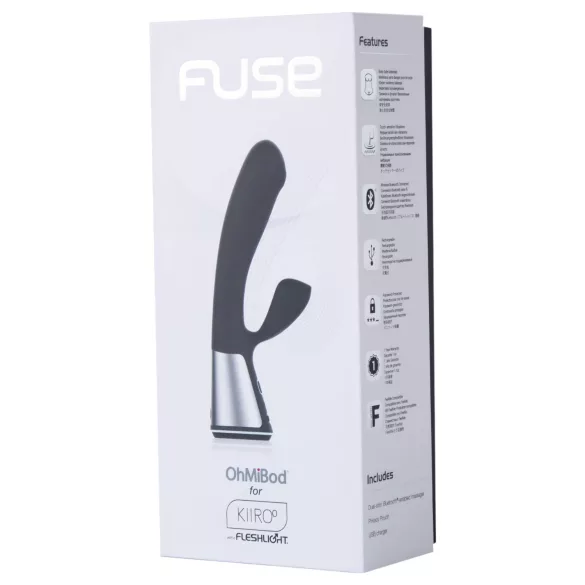 Fleshlight OhMiBod Kiiroo - vibrator cu braț pentru clitoris controlat prin aplicație (negru)