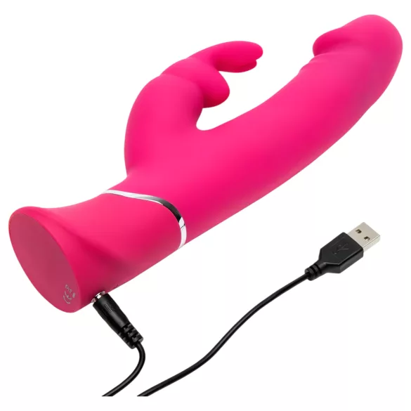 Happyrabbit Dual Density - vibrator impermeabil cu braț pentru clitoris (roz)