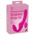 Strepless Strap-On - vibrator cu bretele (roz)
