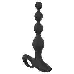 Black Velvets - lanț anal cu bile vibrator (negru)