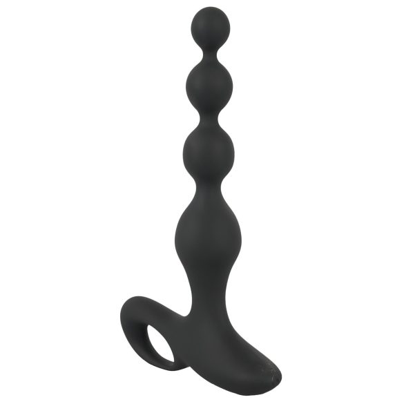 Black Velvets - vibrator anal cu bile - silicon negru