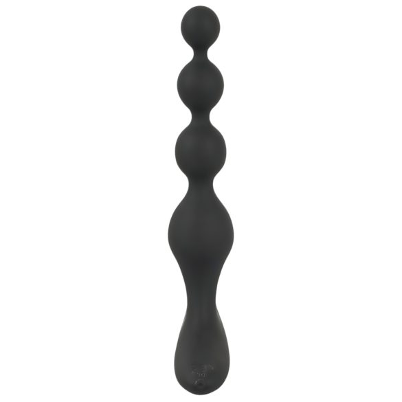 Black Velvets - vibrator anal cu bile - silicon negru