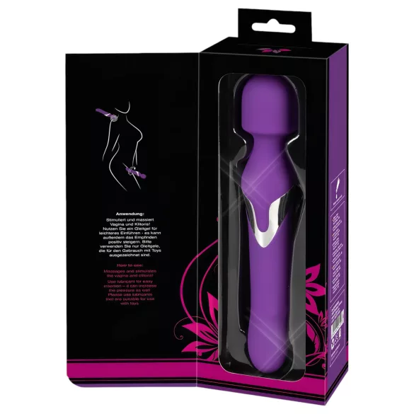 Javida - vibrator masaj 2în1 cu perle - silicon mov