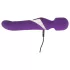 Javida - vibrator masaj 2în1 cu perle - silicon mov