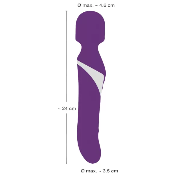 Javida - vibrator masaj 2în1 cu perle - silicon mov