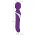 Javida - vibrator masaj 2în1 cu perle - silicon mov