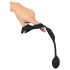 Rebel - inel pentru penis și testicule cu vibrator anal - negru