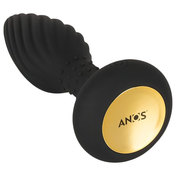 ANOS - vibrator anal cu bile rotative - negru
