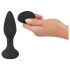 ANOS - vibrator anal cu bile rotative - negru