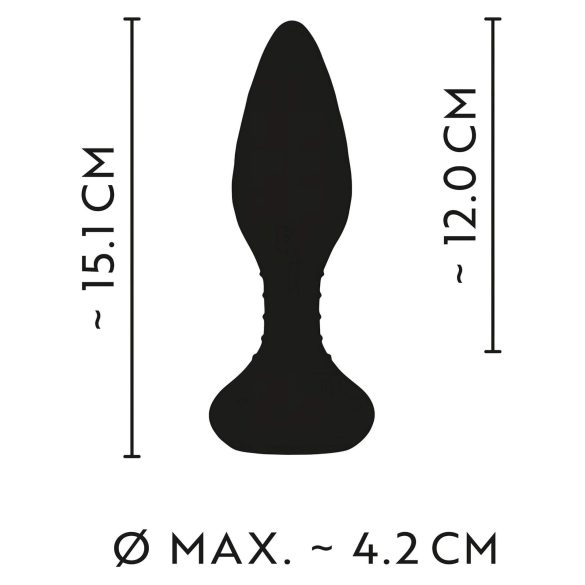 ANOS - vibrator anal cu bile rotative - negru