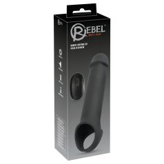   Rebel - mânecă pentru penis cu vibrații, wireless, reîncărcabilă, negru