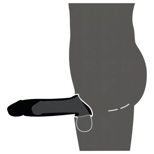 Rebel - mânecă pentru penis cu vibrații, wireless, reîncărcabilă, negru