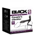 Black Velvets - vibrator cuplu 2în1 și inel pentru penis - reîncărcabil, negru