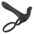 Black Velvets - vibrator cuplu 2în1 și inel pentru penis - reîncărcabil, negru