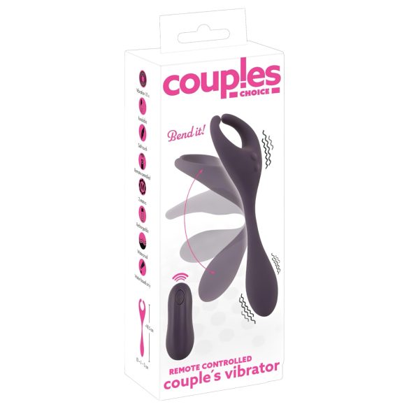 Couples Choice - vibrator radio cu 2 motoare, reîncărcabil (mov)