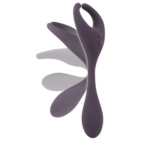 Couples Choice - vibrator dublu cu telecomandă, reîncărcabil - mov