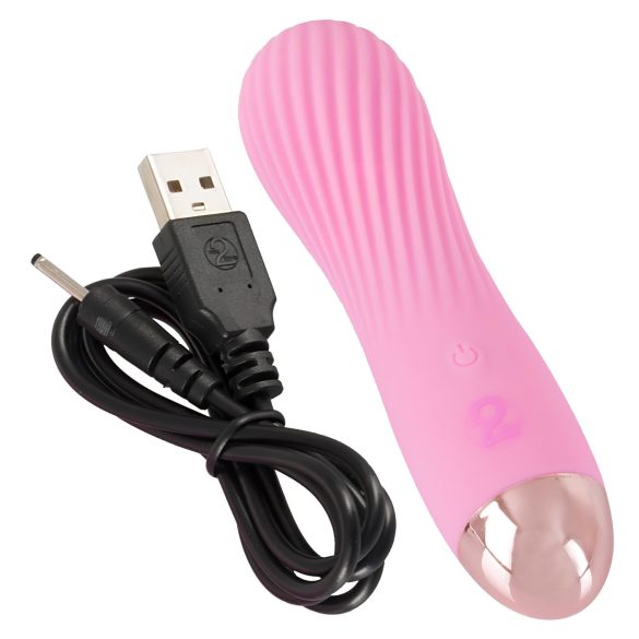 Cuties Mini - vibratoare spiralate, reîncărcabil, waterproof, roz