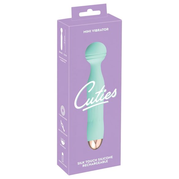 Cuties Mini Wand - reîncărcabil, rezistent la apă, vibrator pentru masaj (verde)