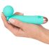 Cuties Mini Wand - reîncărcabil, rezistent la apă, vibrator pentru masaj (verde)