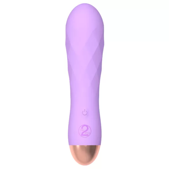 Cuties Mini - vibrator reîncărcabil impermeabil cu textură grilă lila