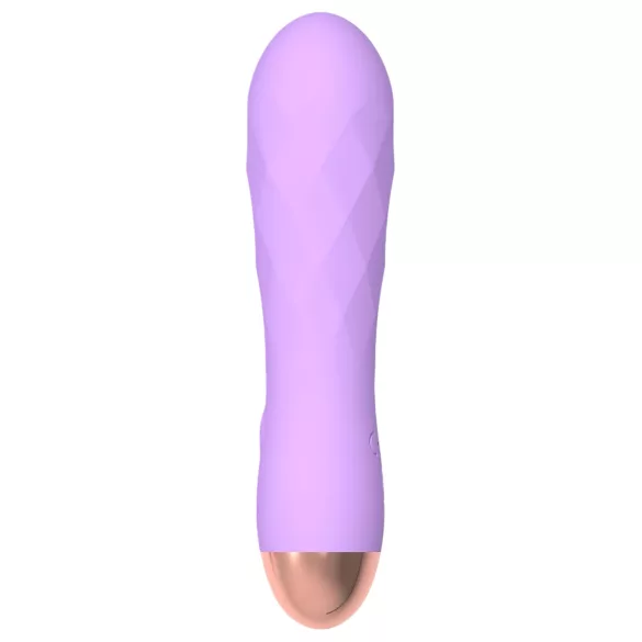 Cuties Mini - vibrator reîncărcabil impermeabil cu textură grilă lila