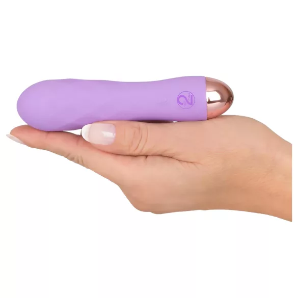 Cuties Mini - vibrator reîncărcabil impermeabil cu textură grilă lila
