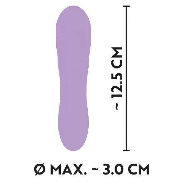 Cuties Mini - vibrator reîncărcabil impermeabil cu textură grilă lila