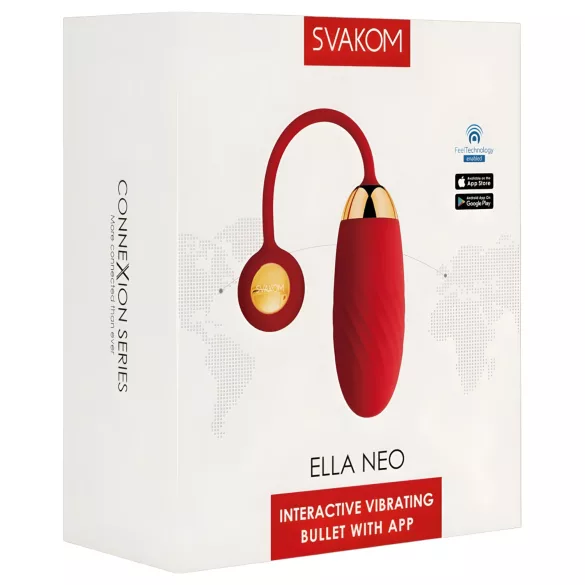 Svakom Ella Neo - Ou vibrator controlat prin aplicație (roșu)