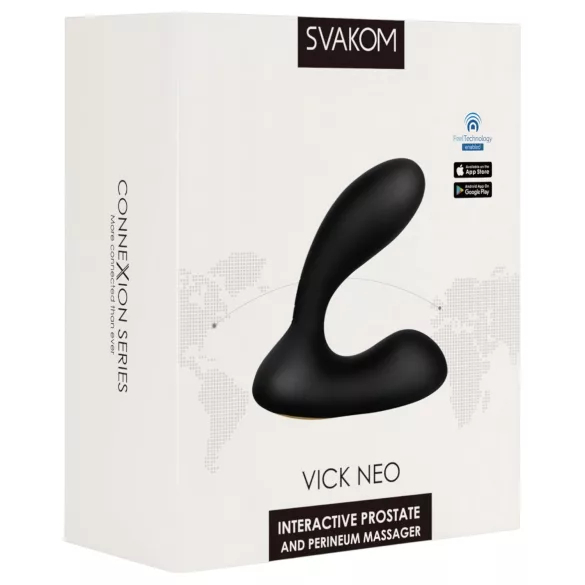 Svakom Vick Neo - vibrator anal cu VR, reîncărcabil - negru