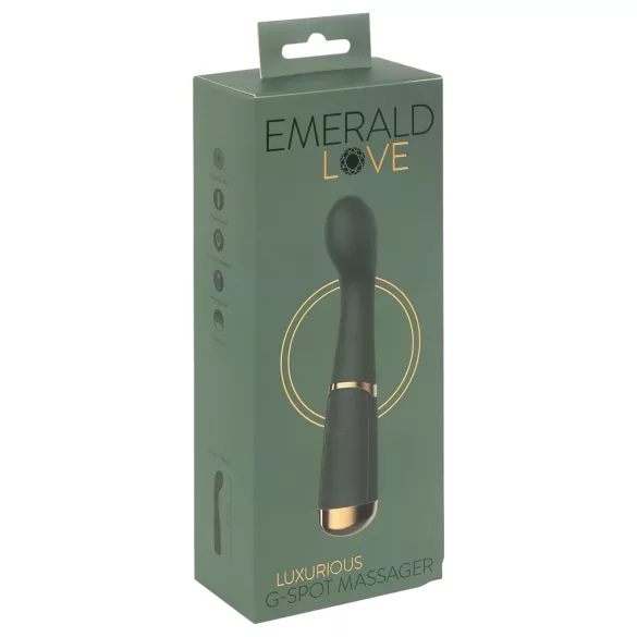 Emerald Love - vibrator pentru punctul G, reîncărcabil, impermeabil - verde