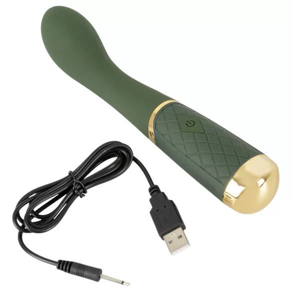 Emerald Love - vibrator pentru punctul G, reîncărcabil, impermeabil - verde