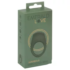   Emerald Love - inel vibrator rezistent la apă, reîncărcabil - verde