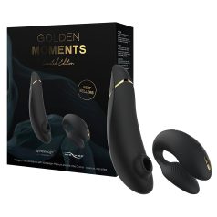   Womanizer Golden Moments 2 - vibrator clitoral și de cuplu (negru)