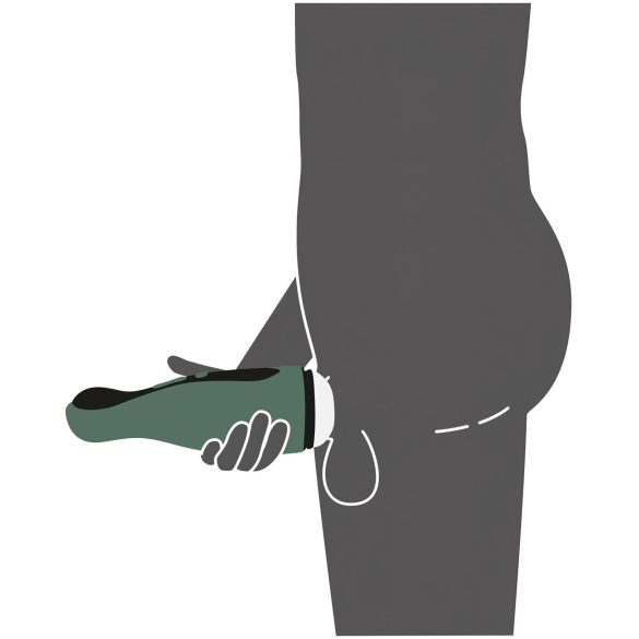 Rebel - masturbator masculin cu aspirație și vibrații - reîncărcabil