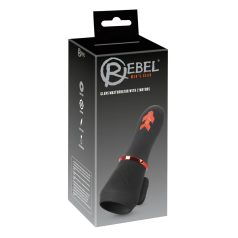   Rebel - vibrator cu 2 motoare, acumulator, pentru gland (negru)