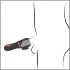 Rebel - vibrator gland cu baterie, 2 motoare - negru