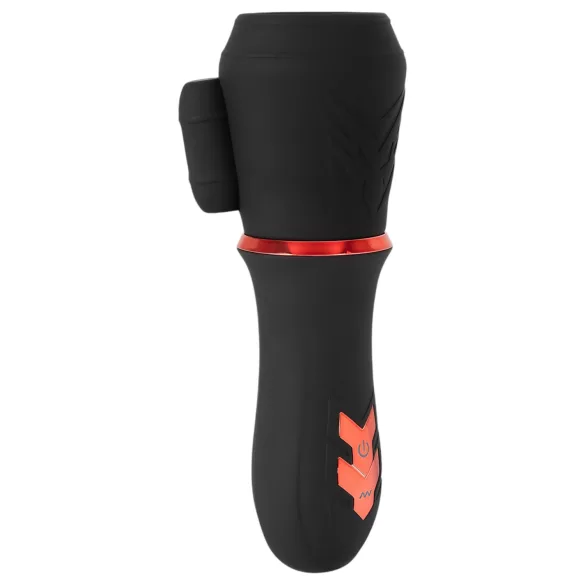 Rebel - vibrator gland cu baterie, 2 motoare - negru