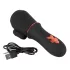 Rebel - vibrator gland cu baterie, 2 motoare - negru