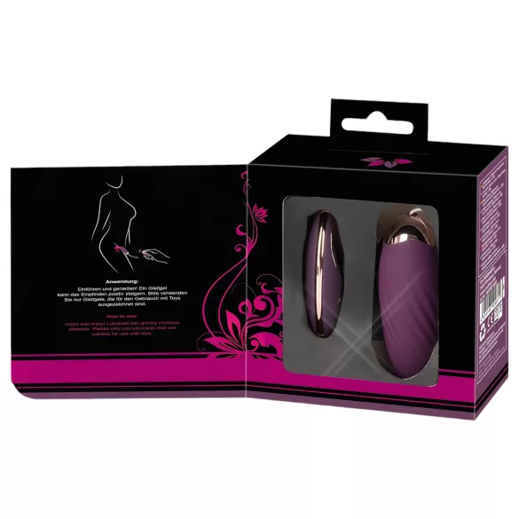 Javida Shaking Love - ou vibrator cu telecomandă - funcție de împingere - mov
