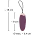 Javida Shaking Love - ou vibrator cu telecomandă - funcție de împingere - mov