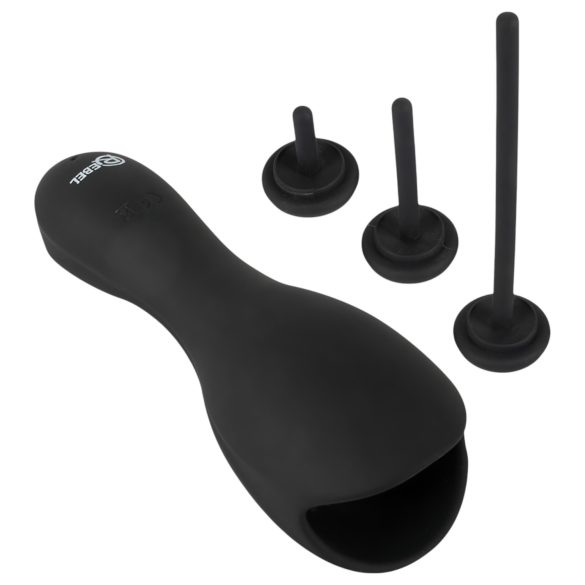Rebel - vibrator gland cu dilatator - negru