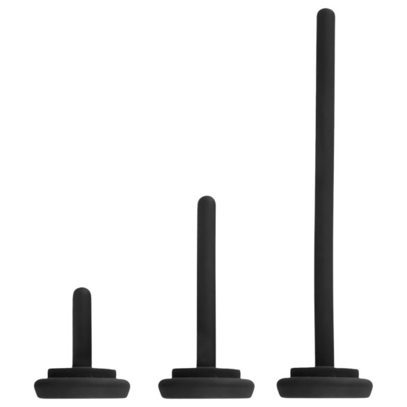 Rebel - vibrator gland cu dilatator - negru