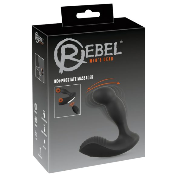 Rebel - vibrator pentru prostată cu telecomandă și acumulator - negru