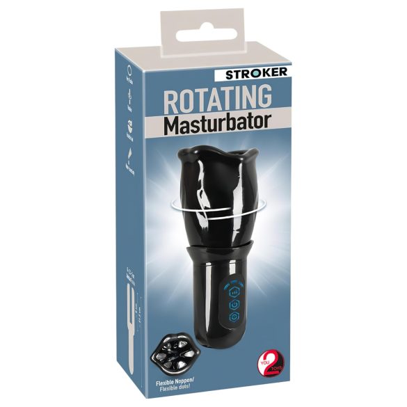 STROKER Rotating - mână artificială rotativă cu acumulator (negru)