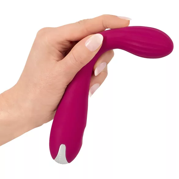 SMILE G-spot - vibrator G-punct cu nervuri reîncărcabil - mov