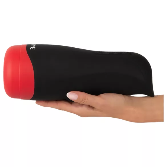 WYNE 01 - Masturbator cu baterie, vibrator-sucțiune și încălzire (negru)