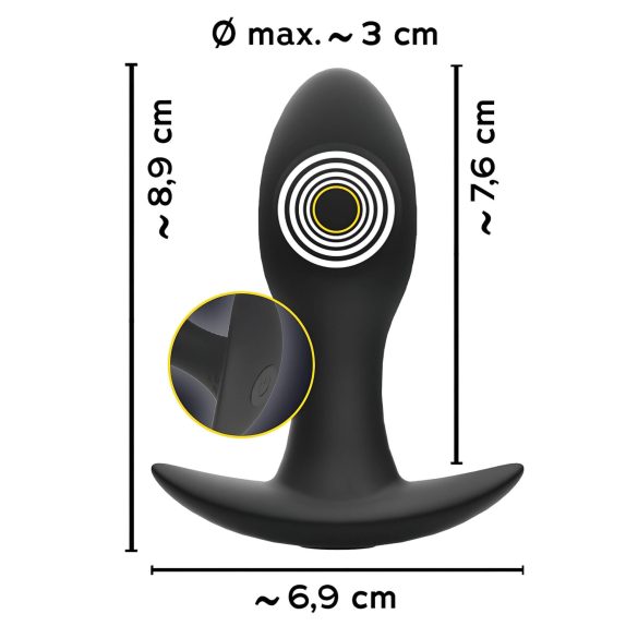 ANOS - vibrator pentru prostată - impermeabil, reîncărcabil - negru