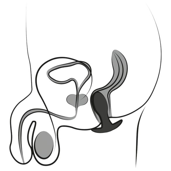 ANOS - vibrator pentru prostată - impermeabil, reîncărcabil - negru